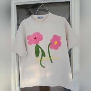 Aelfric Eden Floral Tee Pink Green Medium